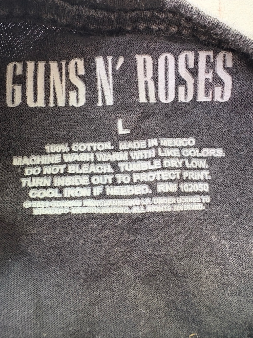 Guns N Roses Graphic Band Tee Acid Wash Black Rock T Shirt Size Large - Picture 6 of 8